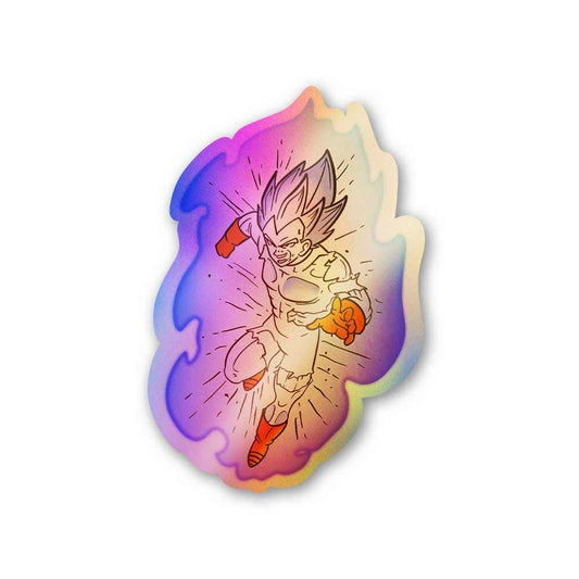 Vegeta Holographic Stickers | STICK IT UP