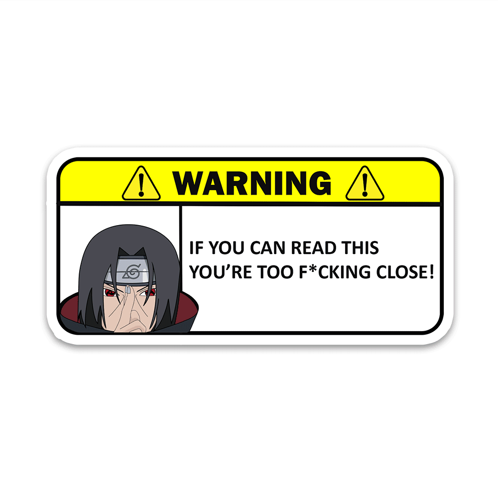 Warning!! If you can read this Bumper Sticker waterproof vinyl decal for laptop, bike, car & bottle