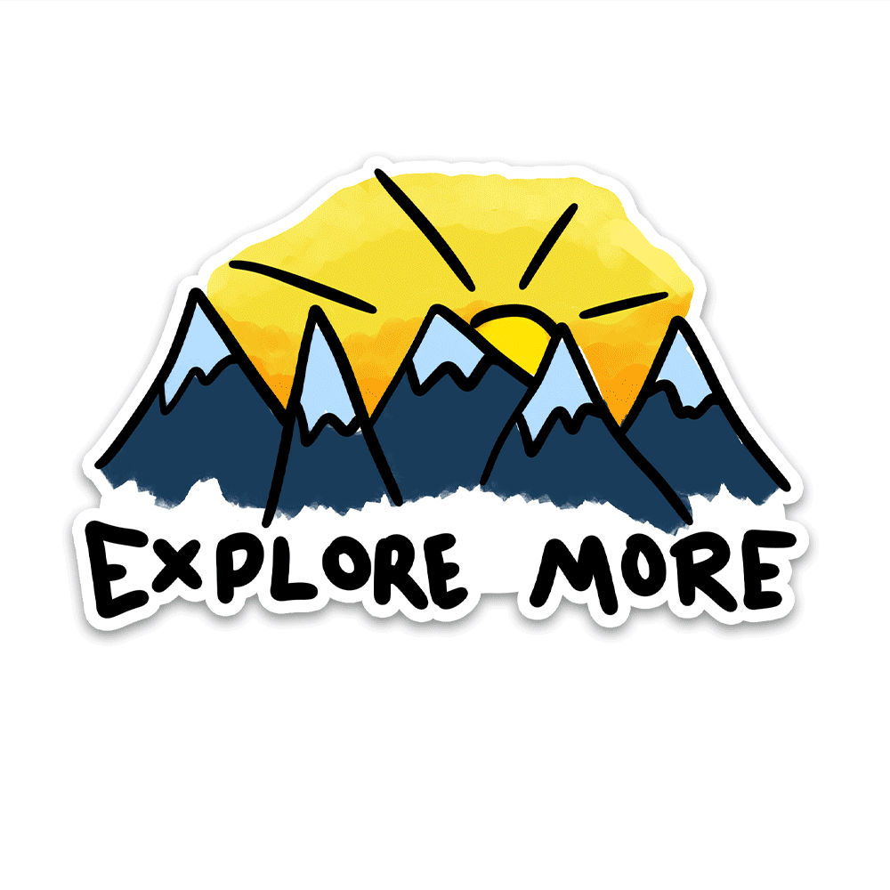 Explore More Bumper Sticker waterproof vinyl decal for laptop, bike, car & bottle