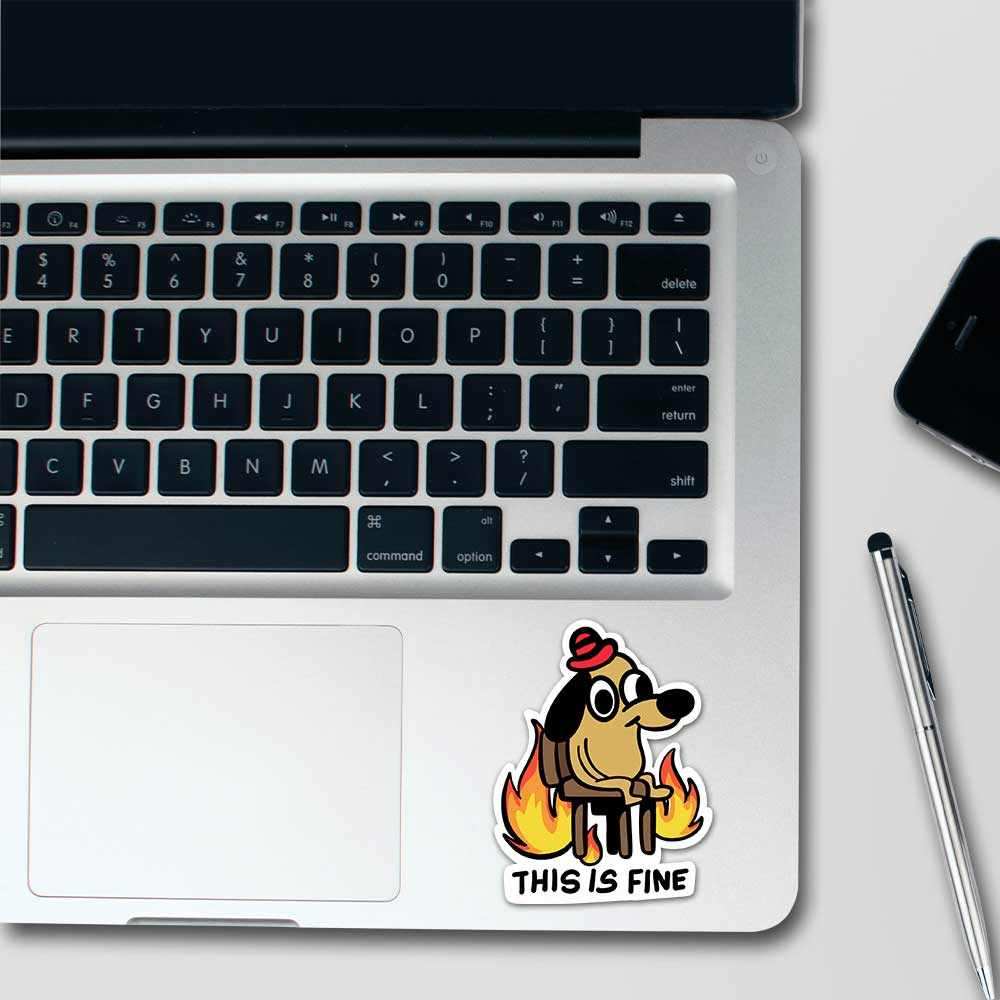 This is fine Reflective Sticker | STICK IT UP