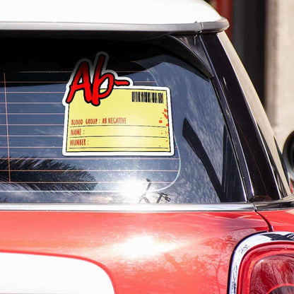 Blood group Ab Negative Reflective Sticker | STICK IT UP