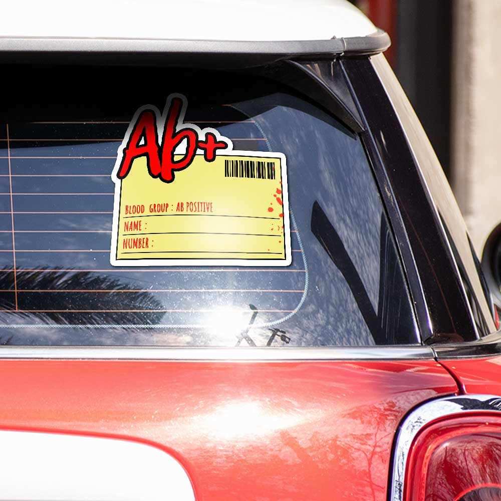 Blood group Ab Positive Reflective Sticker | STICK IT UP