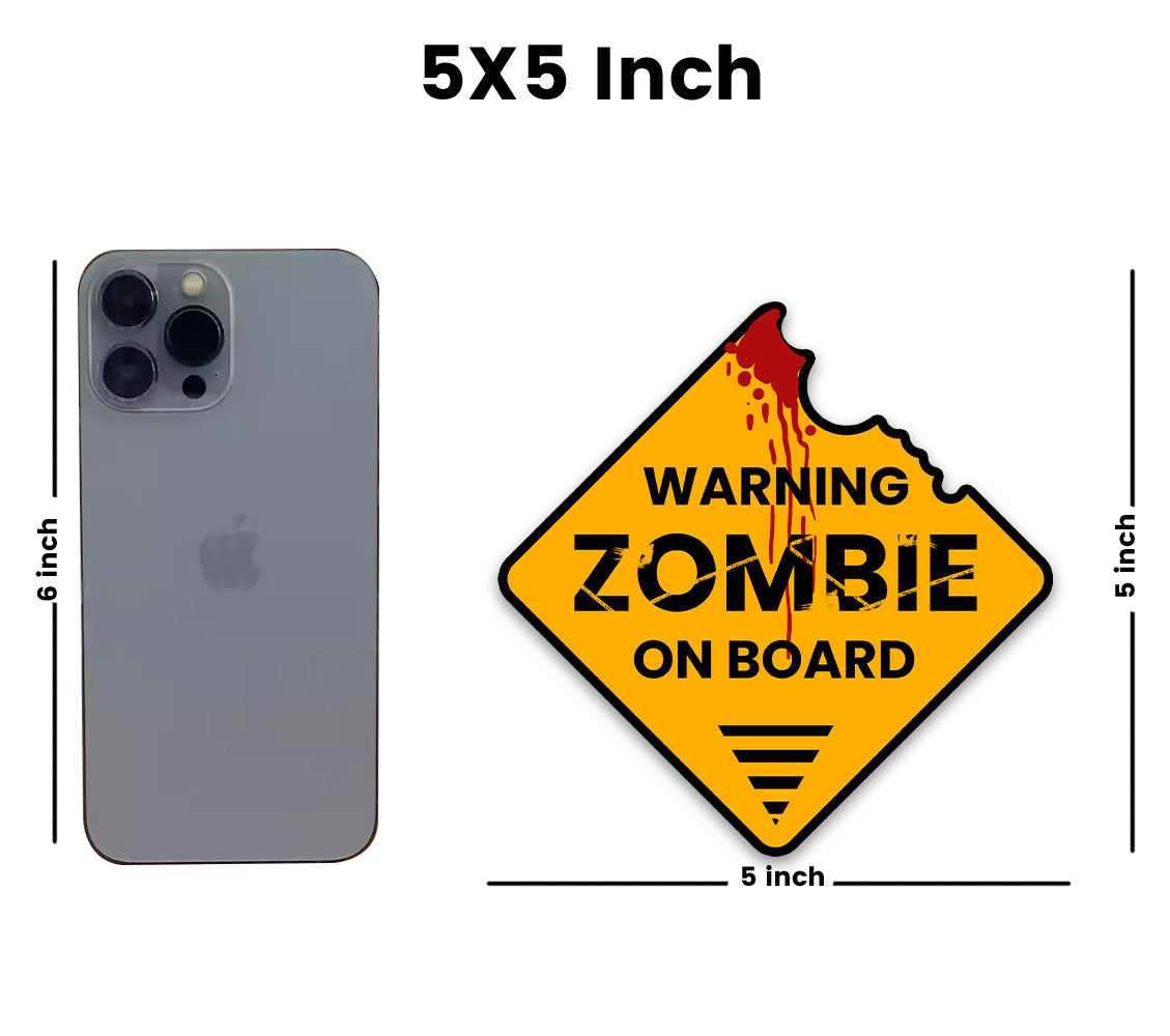 Zombie on board Reflective Sticker | STICK IT UP