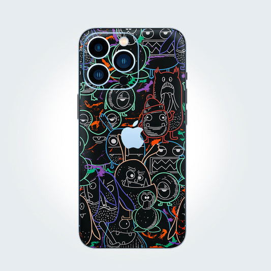 Neon Monster Pattern Phone Skins