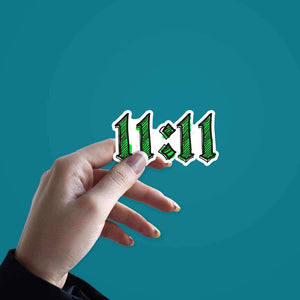 11:11 Sticker waterproof vinyl decal for laptop, bike, car & bottle