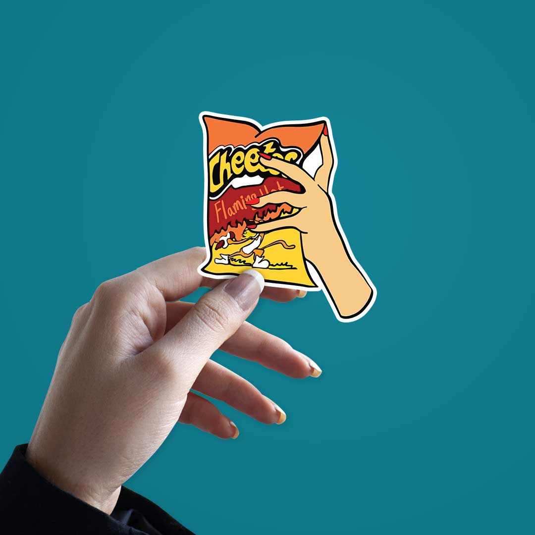 Cheetos Flaming HOT sticker | STICK IT UP