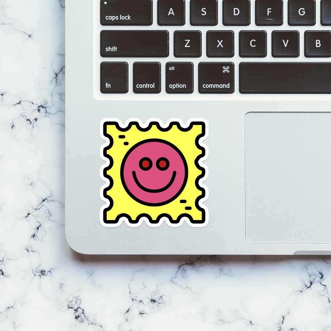 Smiley postcard sticker | STICK IT UP