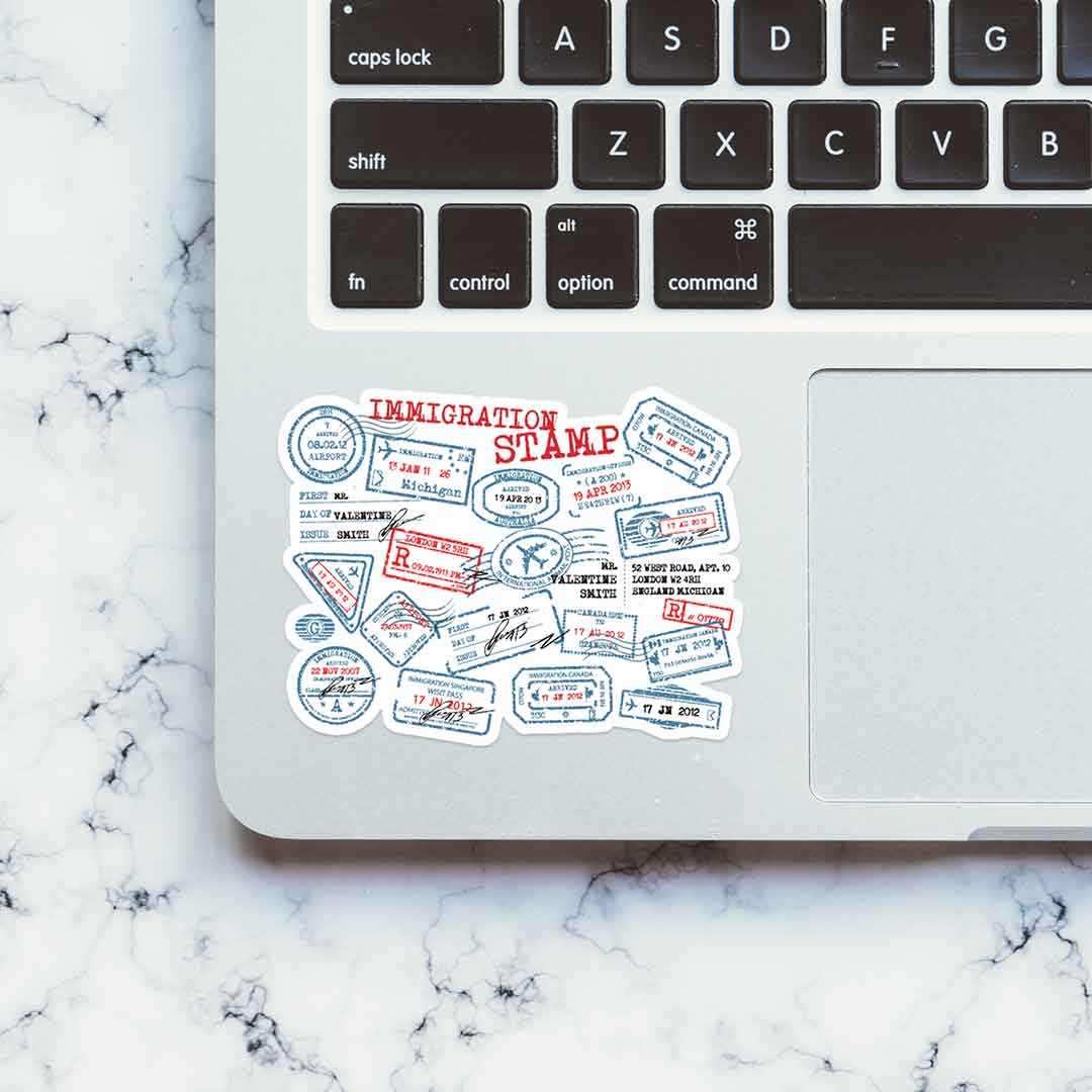 Immigration Stamp sticker | STICK IT UP