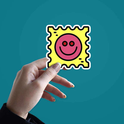 Smiley postcard sticker | STICK IT UP