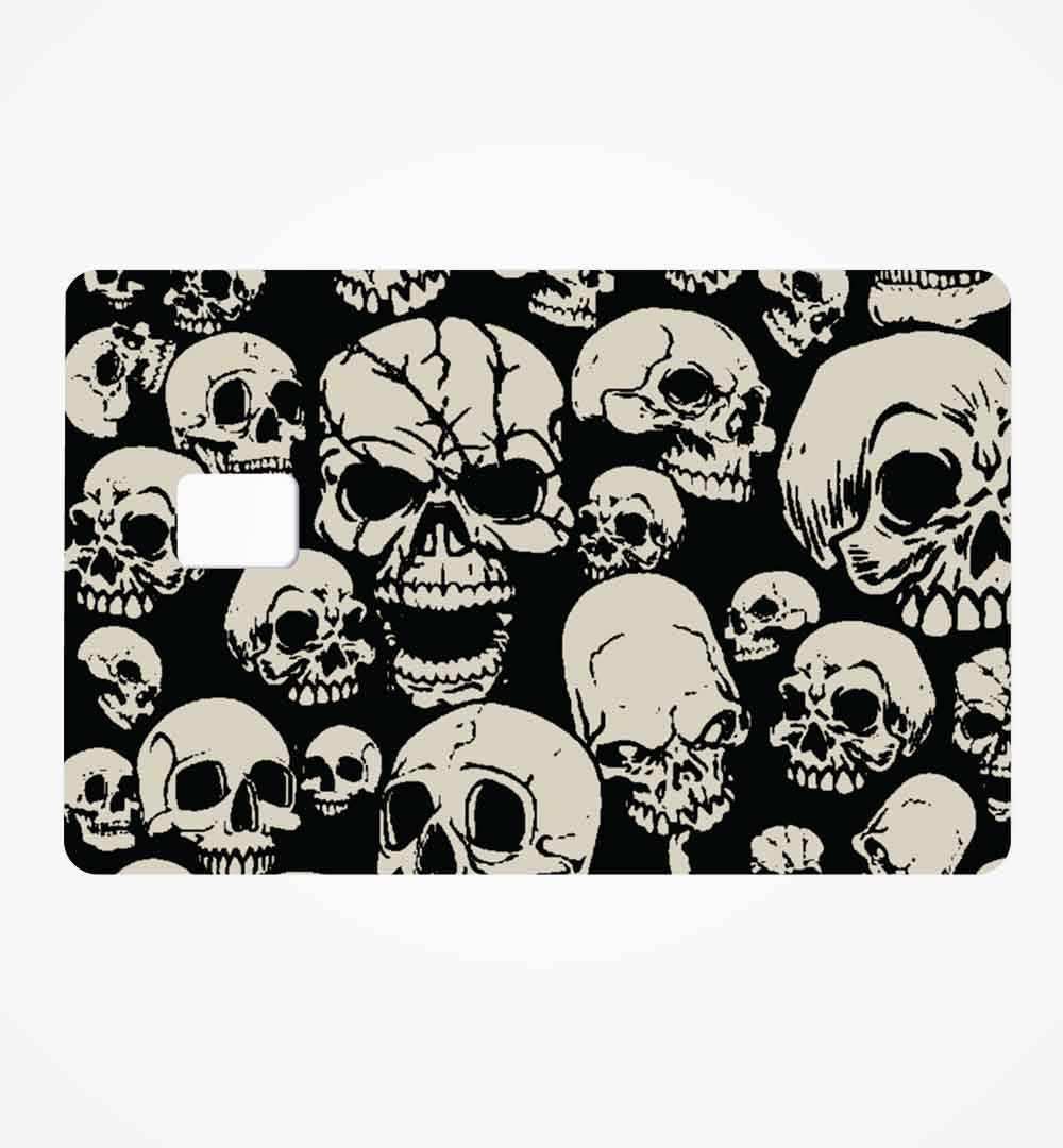 head skeleton pattern credit card skin | STICK IT UP