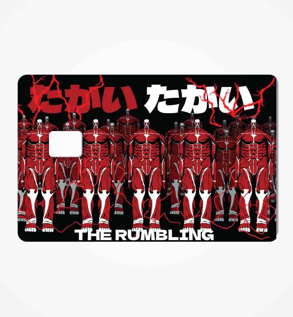 The rumbling in chinese font credit card skin | STICK IT UP