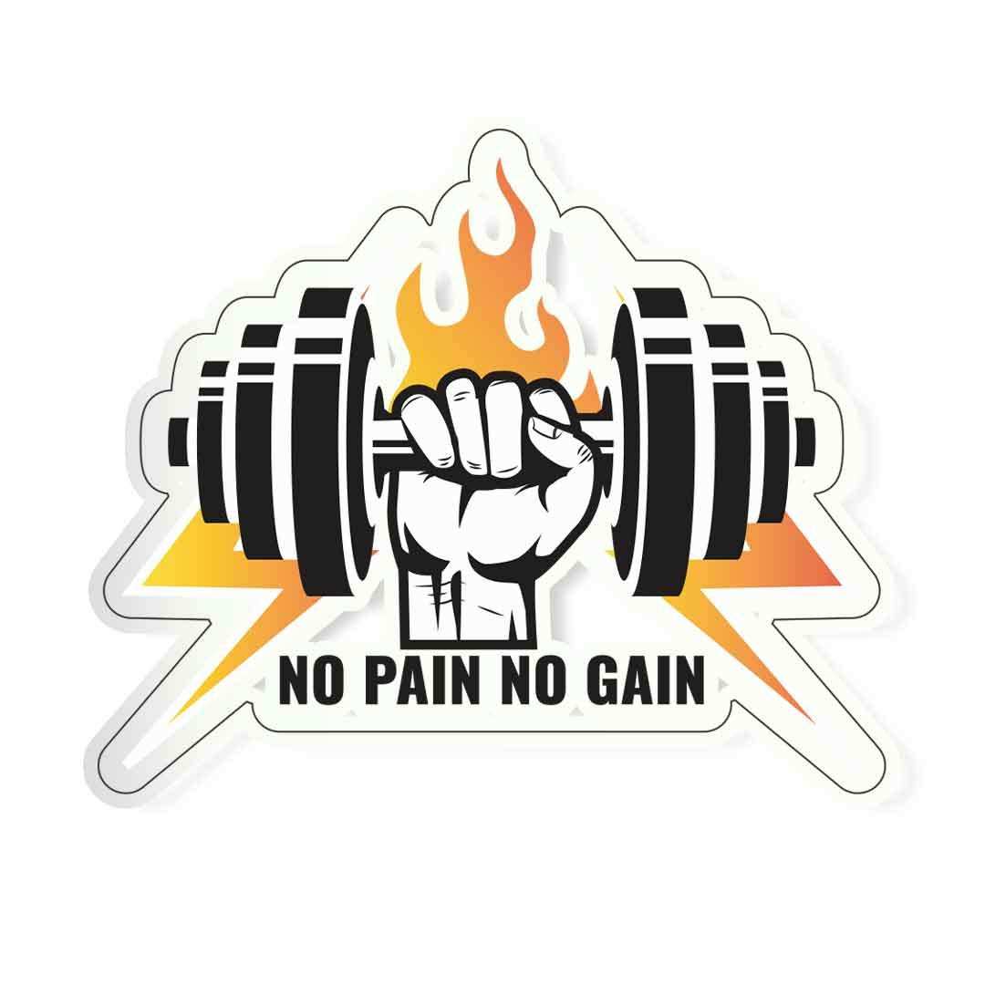 No Pain No Gain Sticker | STICK IT UP