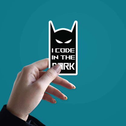 I code in the dark Sticker | STICK IT UP