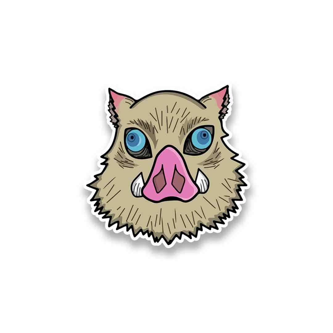 Inosuke Boar Hat Sticker | STICK IT UP