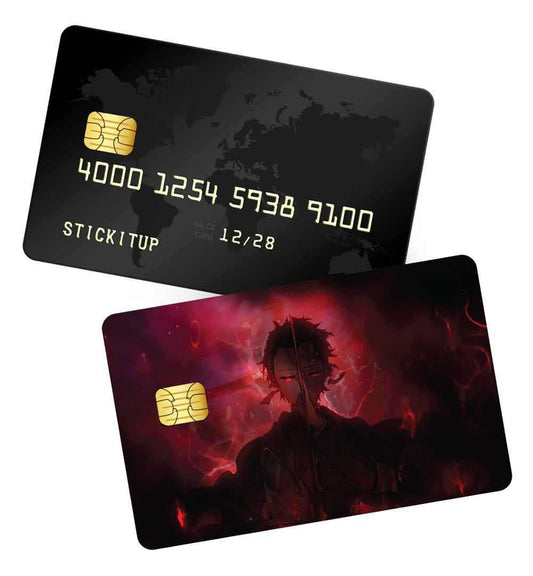 Tanjiro bloodmoon credit card skin | STICK IT UP