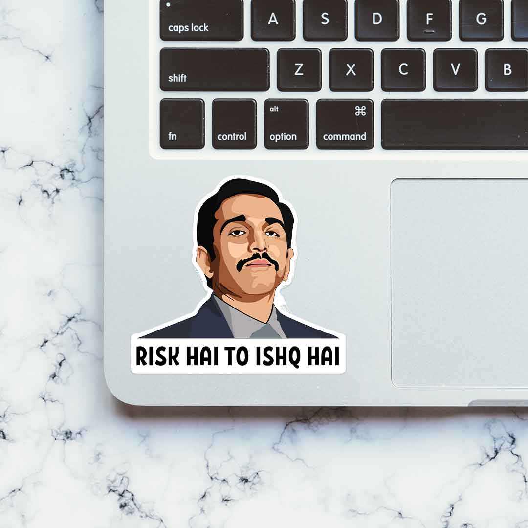 Risk hai to ishq hai Sticker | STICK IT UP