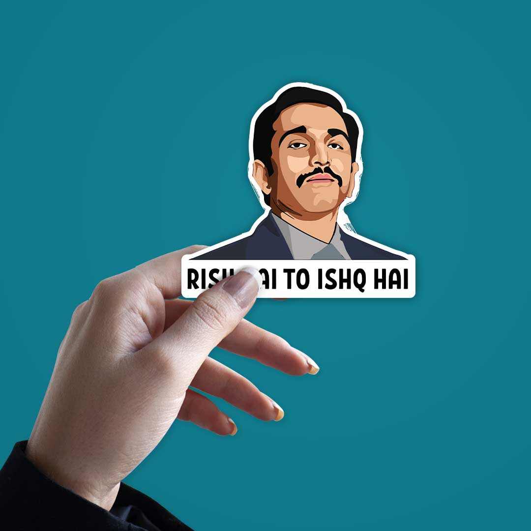 Risk hai to ishq hai Sticker | STICK IT UP