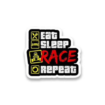 Eat Sleep Race Repeat Sticker | STICK IT UP