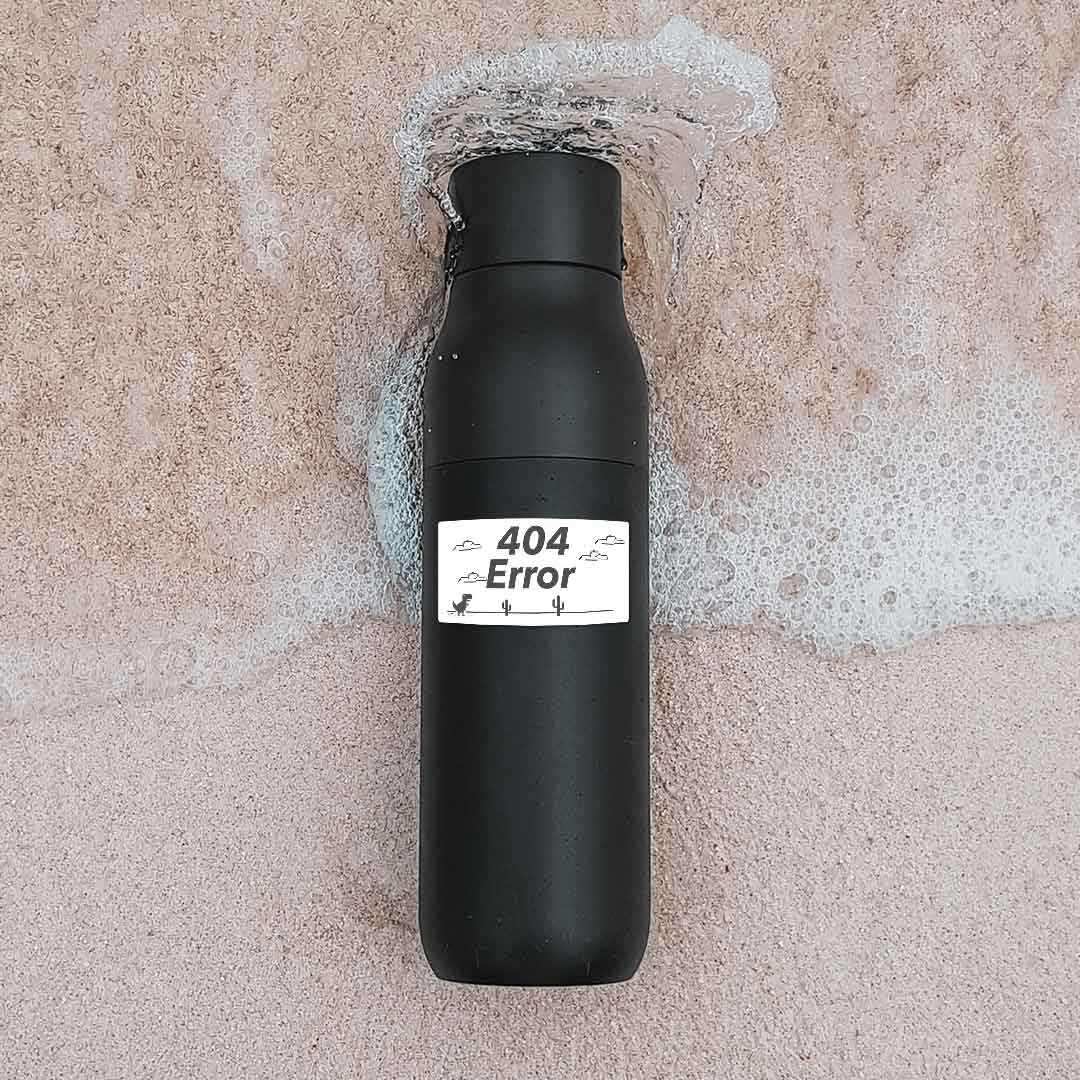 404 Error Sticker waterproof vinyl decal for laptop, bike, car & bottle