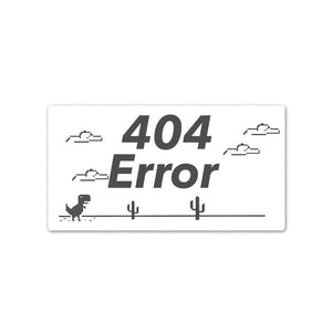 404 Error Sticker waterproof vinyl decal for laptop, bike, car & bottle