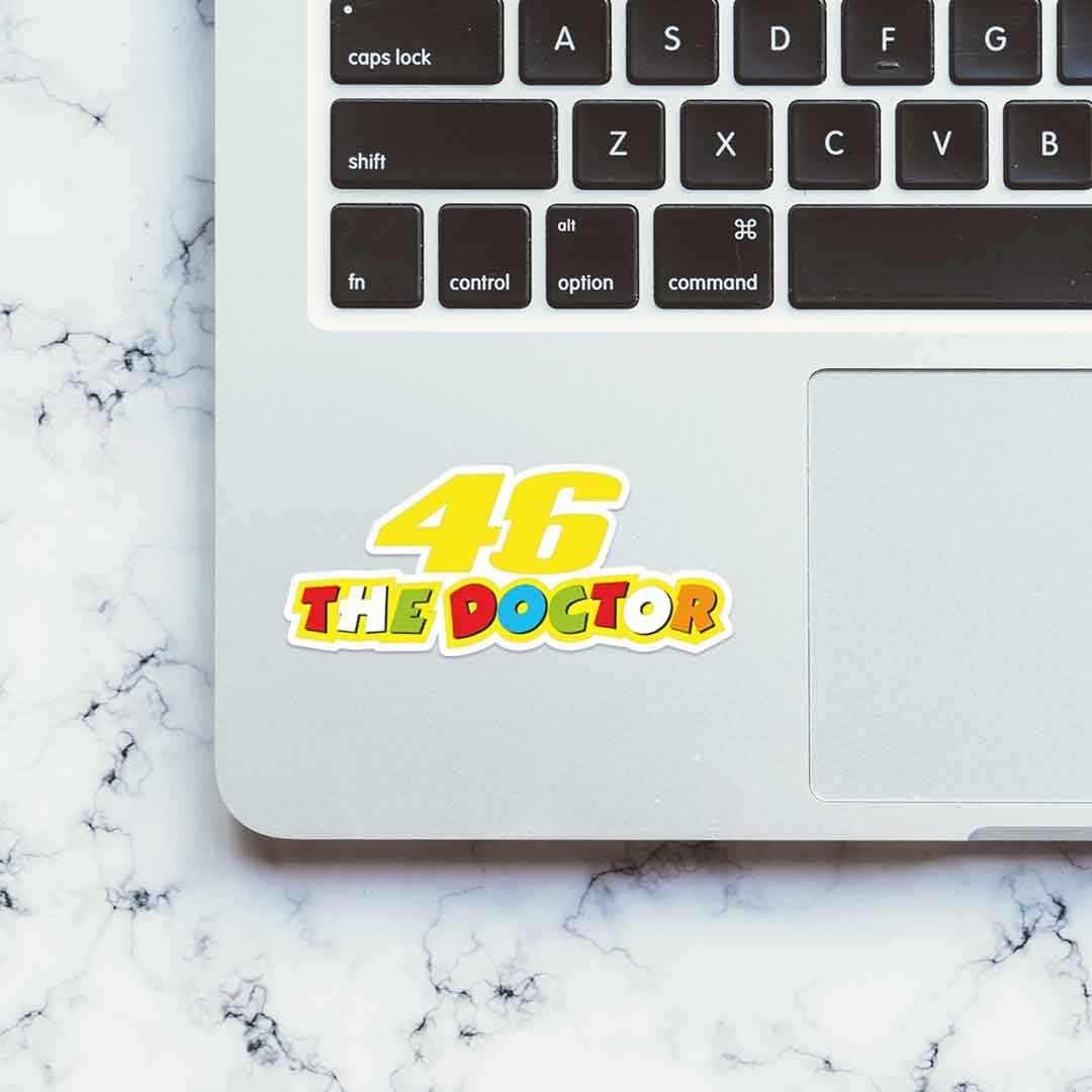 46 The Doctor Sticker waterproof vinyl decal for laptop, bike, car & bottle