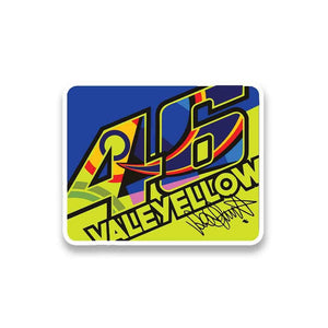 46 Valeyellow Sticker waterproof vinyl decal for laptop, bike, car & bottle