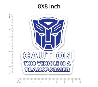 This Vehicle is a Transformer Bumper Sticker | STICK IT UP