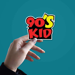 90's Kid Sticker waterproof vinyl decal for laptop, bike, car & bottle