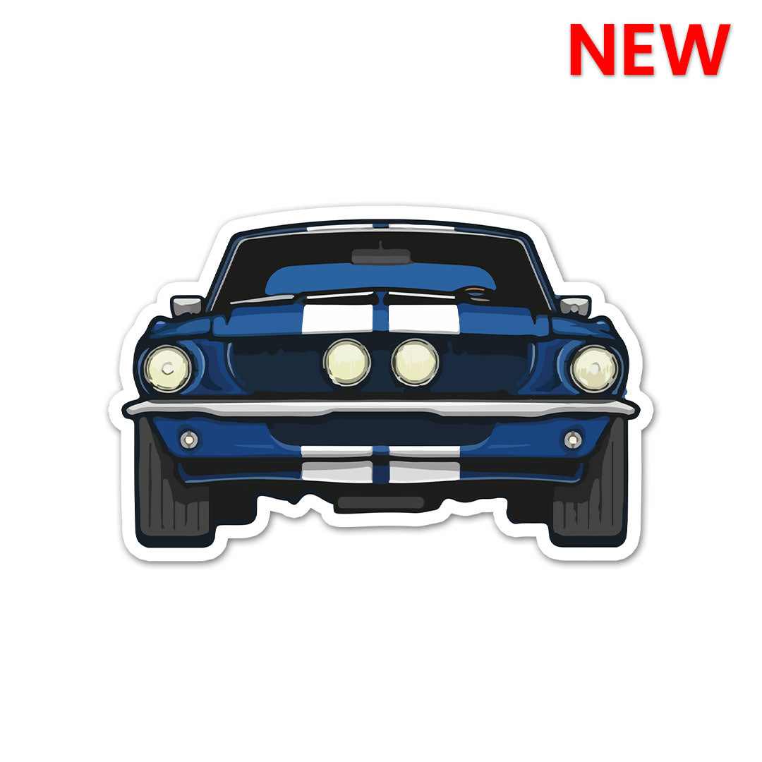 Blue Muscle Car Sticker | STICK IT UP