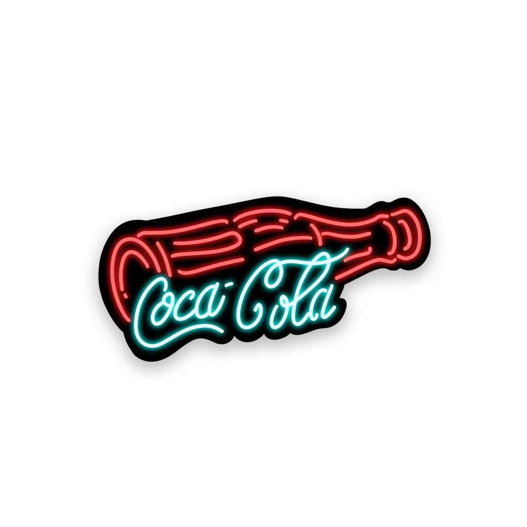 Neon Coca cola Sticker | STICK IT UP