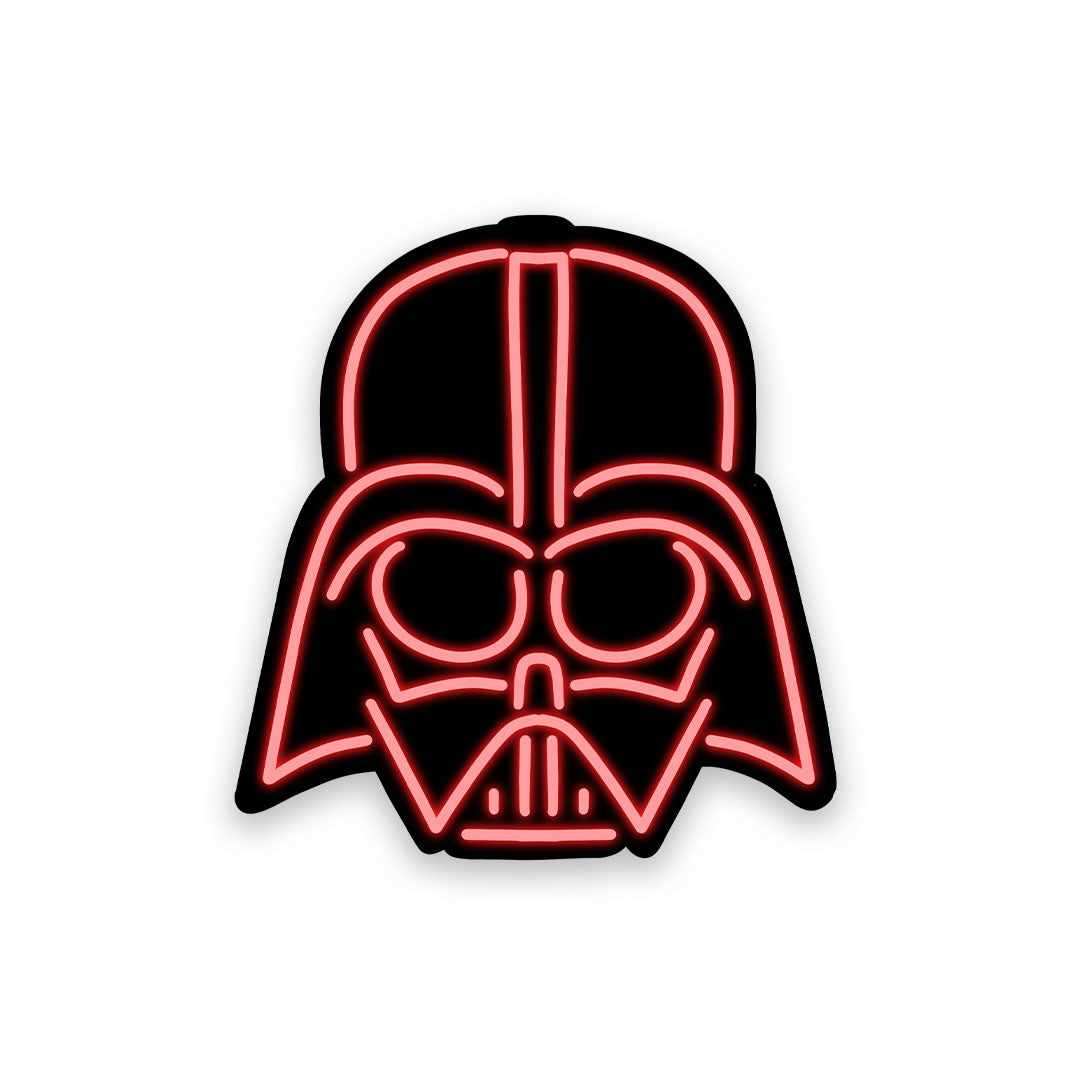 Neon Darth Vader Sticker | STICK IT UP