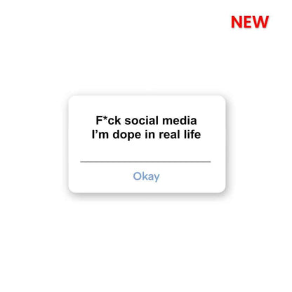 Fuck Social Media Sticker | STICK IT UP