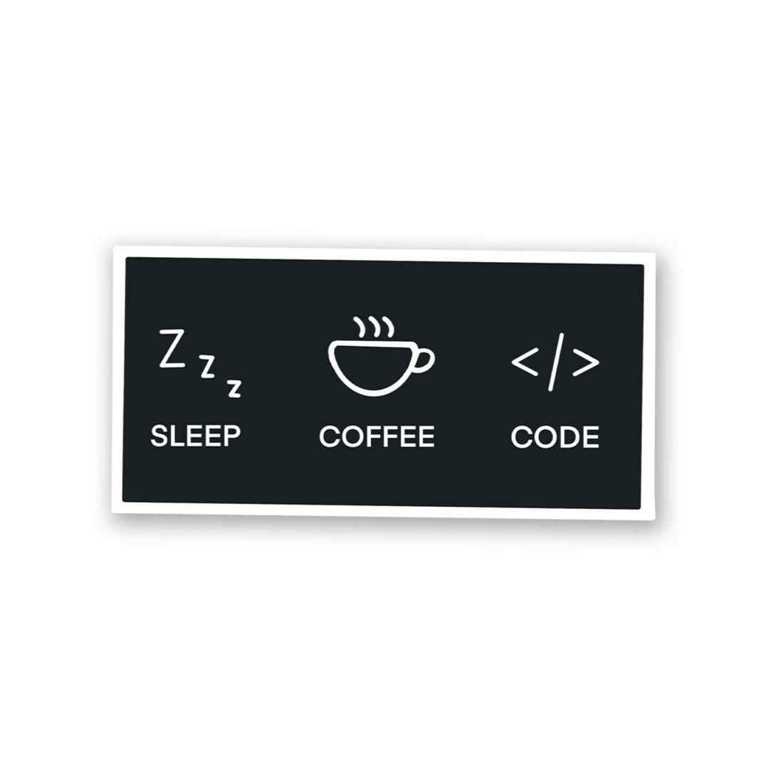 Sleep Coffee Code Sticker | STICK IT UP