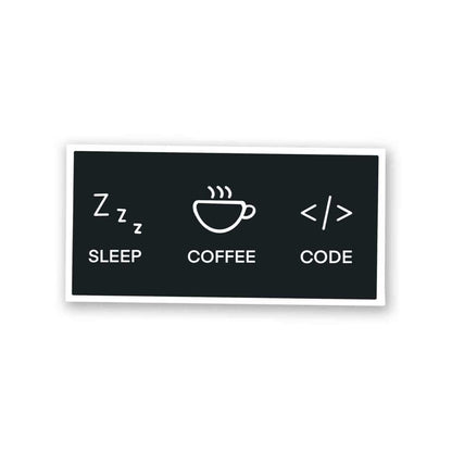 Sleep Coffee Code Sticker | STICK IT UP