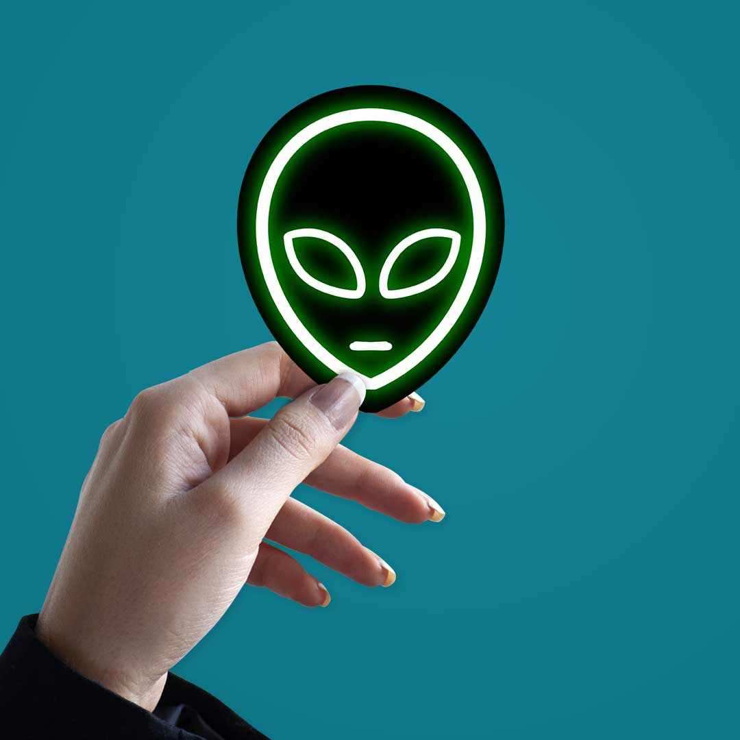 Neon Alien Sticker | STICK IT UP