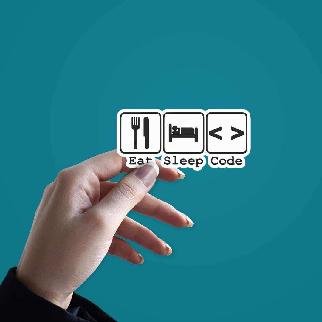 Eat Sleep Code Sticker | STICK IT UP