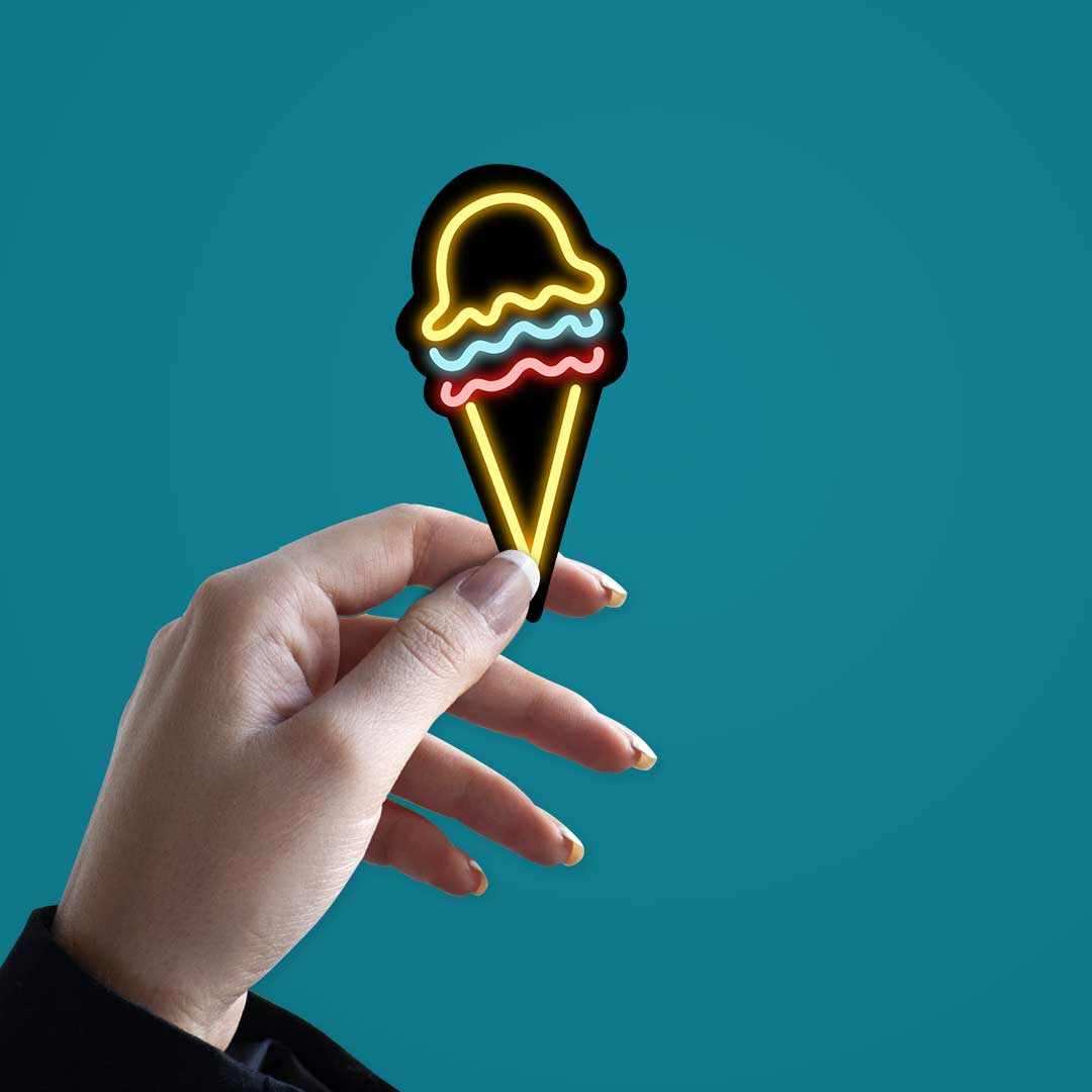 Neon Ice-Cream Sticker | STICK IT UP