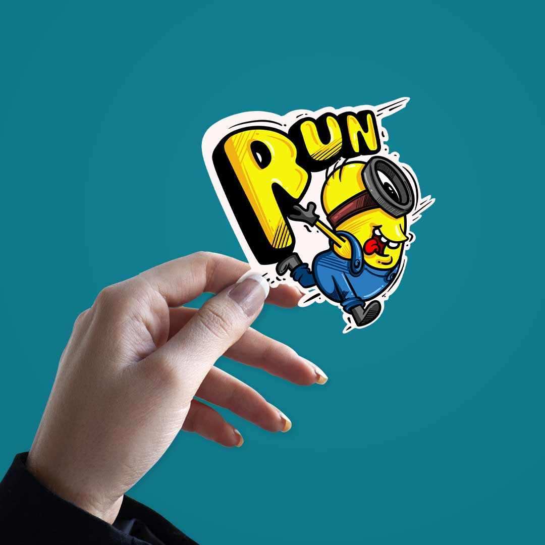 RUN!!! Sticker | STICK IT UP