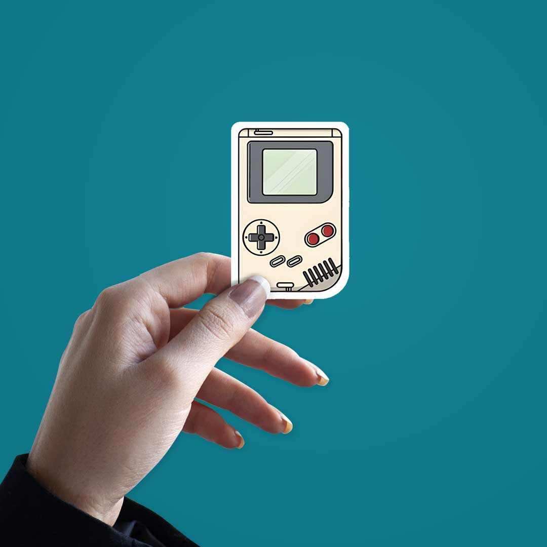 White Gameboy Sticker | STICK IT UP