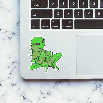 Stoned Alien Sticker | STICK IT UP