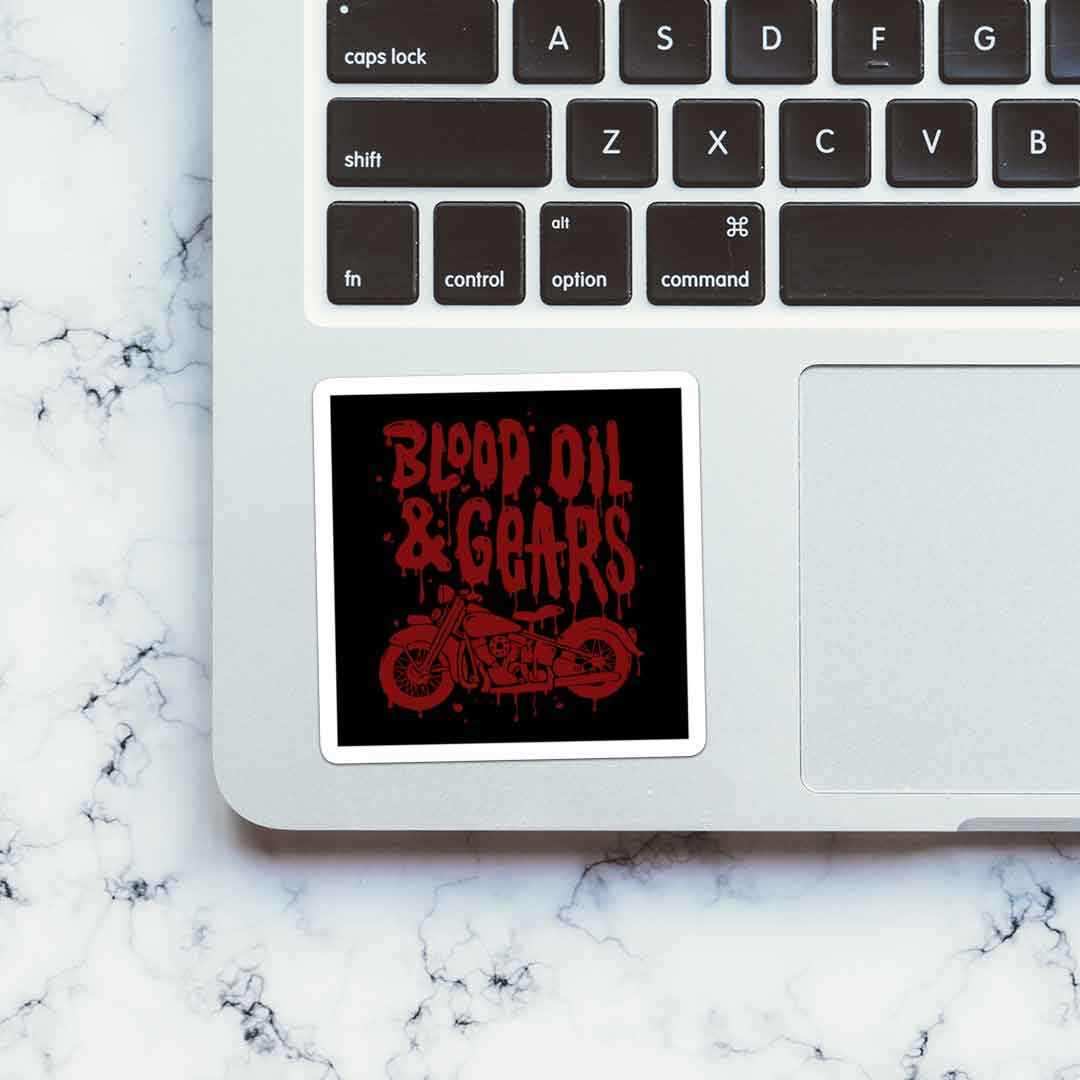 Blood Oil & Gears Sticker | STICK IT UP