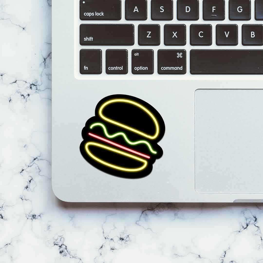 Neon Burger Sticker | STICK IT UP