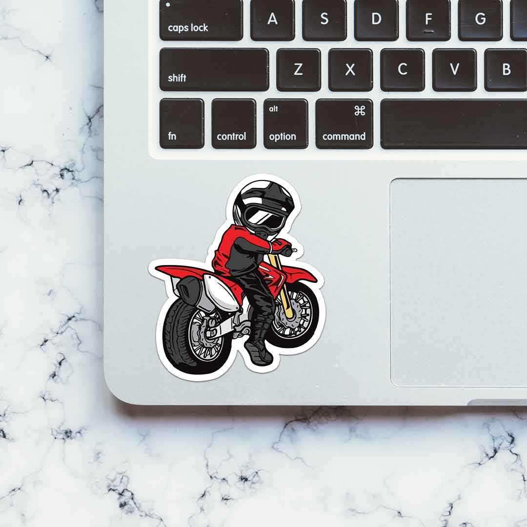 Red Bike Chibi Sticker | STICK IT UP