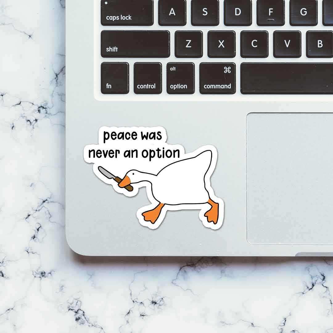 Peace was never an option Sticker | STICK IT UP