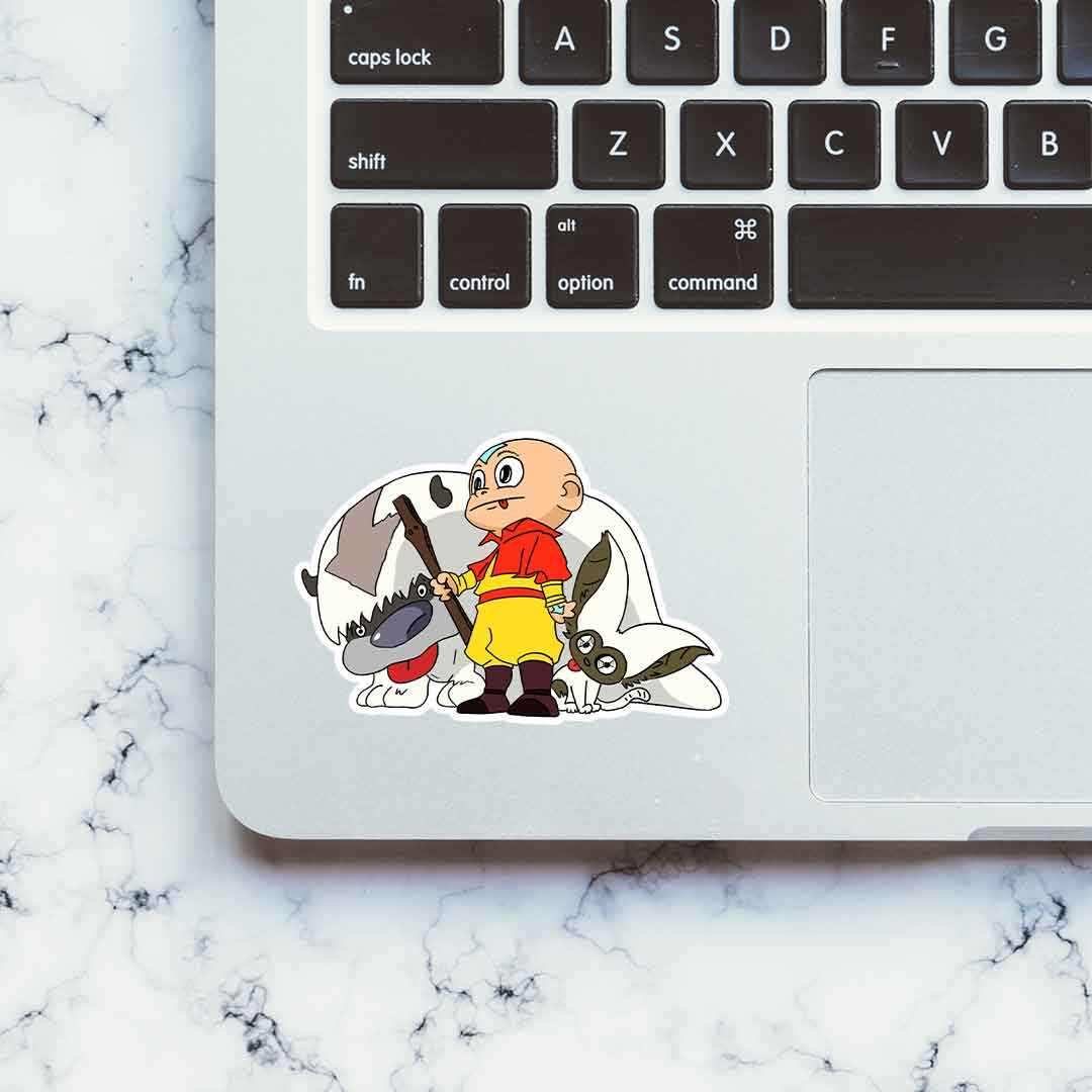 Aang Airbender Sticker waterproof vinyl decal for laptop, bike, car & bottle