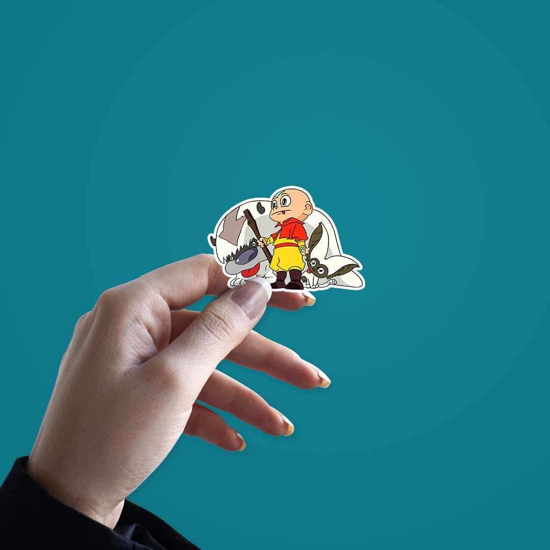 Aang Airbender Sticker waterproof vinyl decal for laptop, bike, car & bottle
