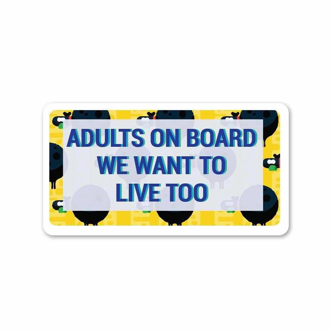 Adults on board Sticker - Stickers | STICK IT UP