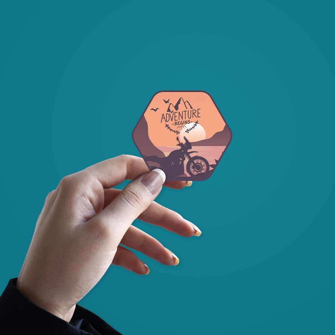 Adventure Begins Sticker - STICK IT UP