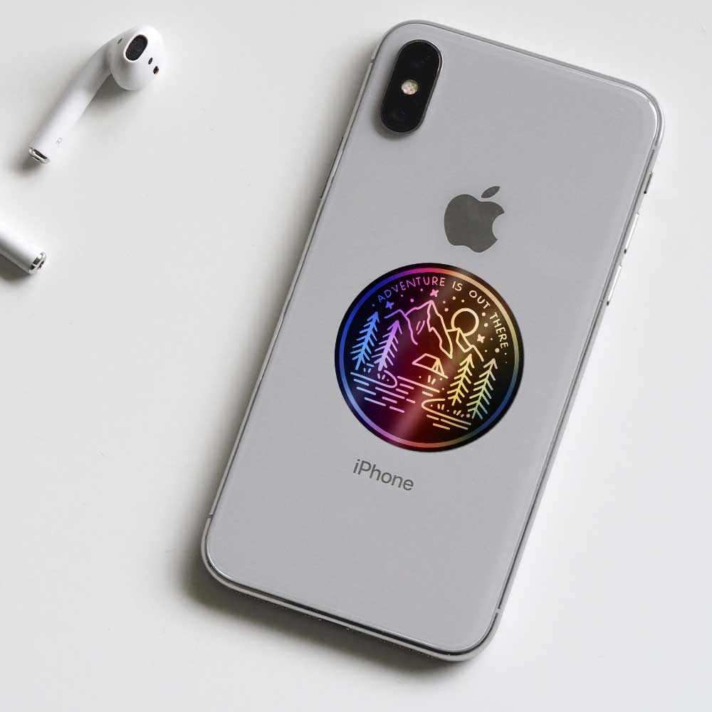 Adventure is out there Holographic Stickers waterproof vinyl decal for laptop, bike, car & bottle