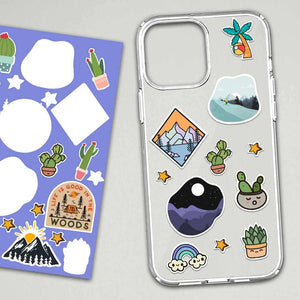 Adventure Mini Sticker Sheet waterproof vinyl decal for laptop, bike, car & bottle